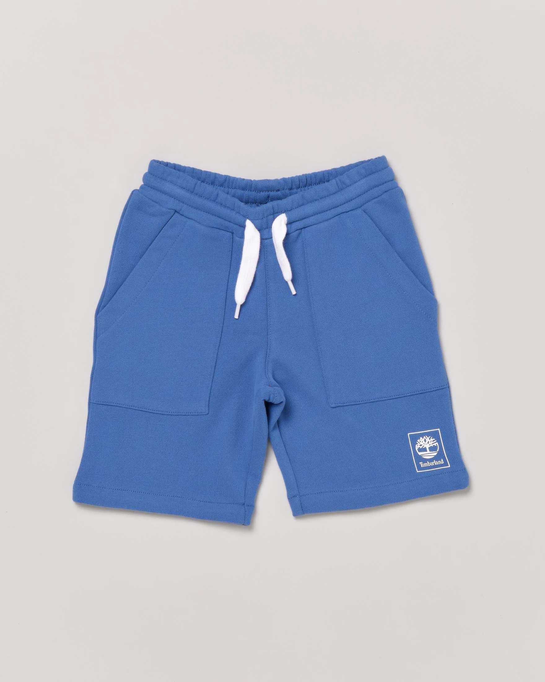 Bermuda avio in felpa di cotone con logo piccolo stampato 14-16 anni