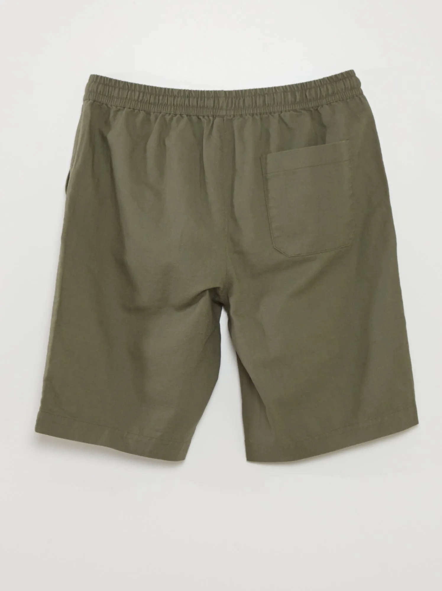 Bermuda chino larghi con lino - VERDE