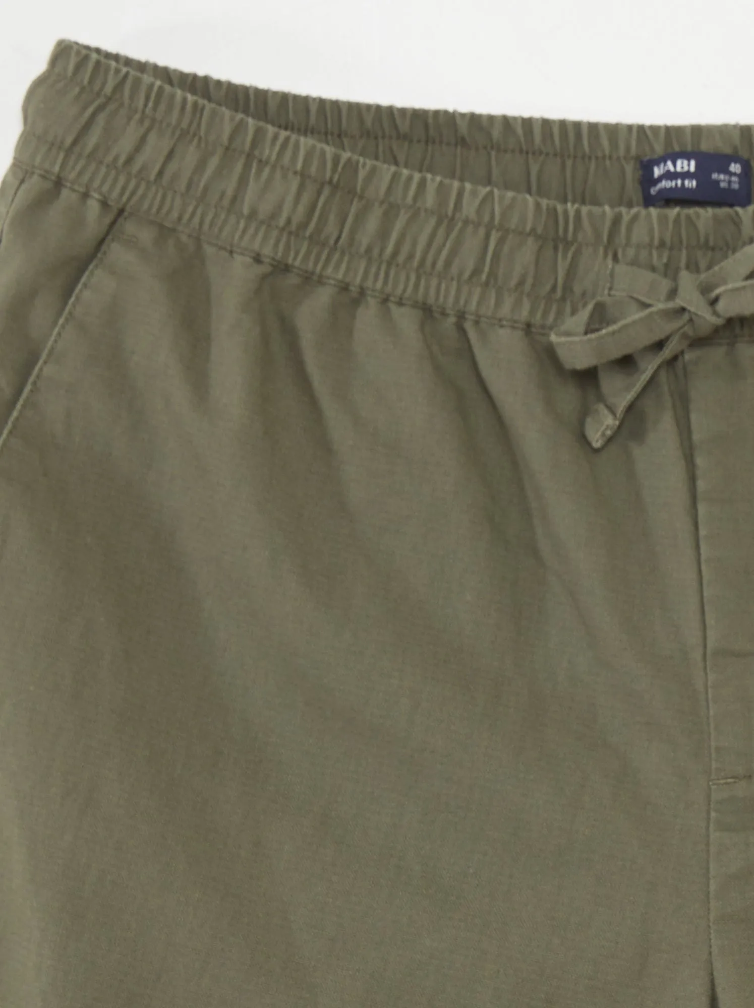 Bermuda chino larghi con lino - VERDE