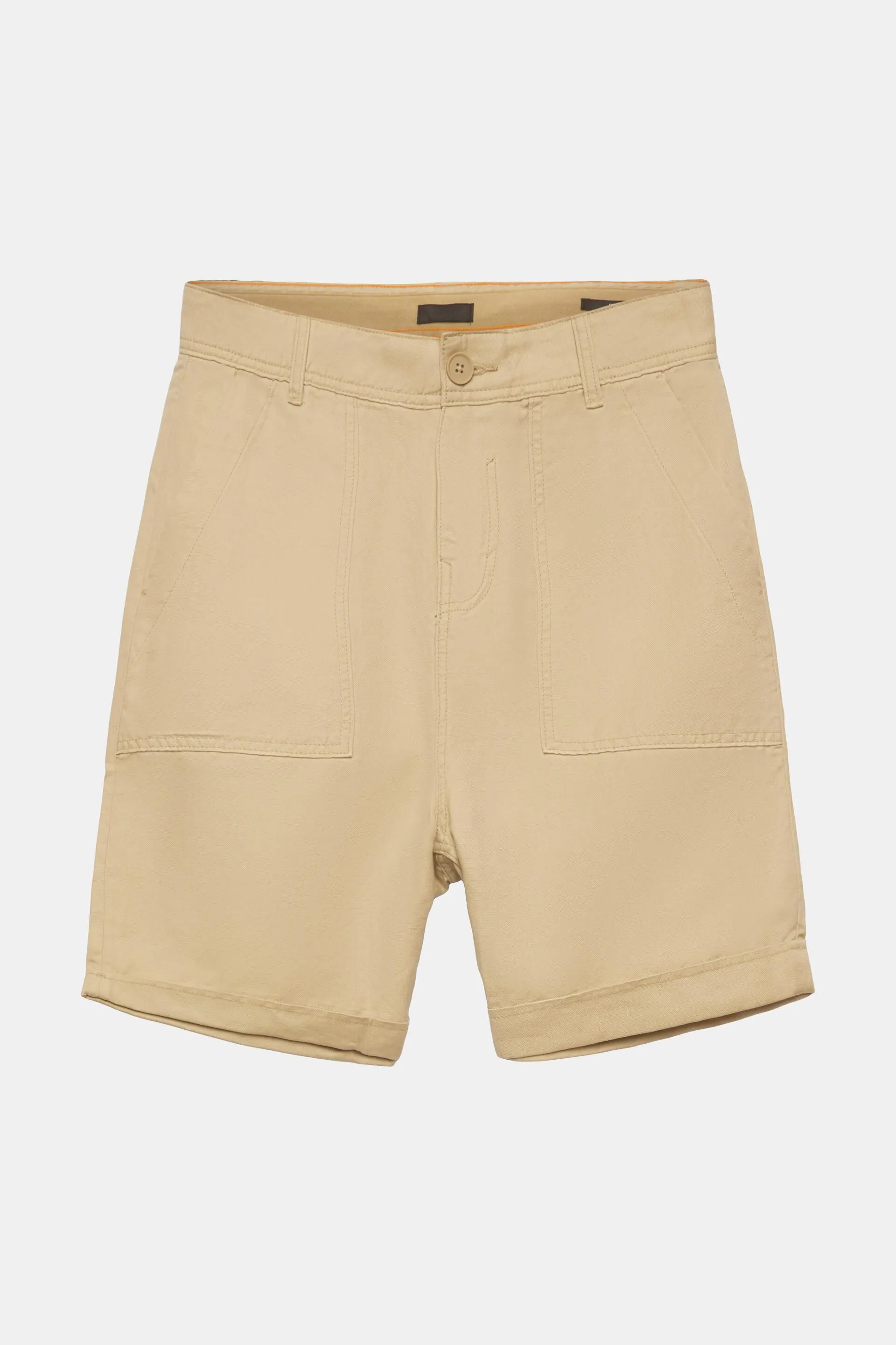 Bermuda in misto cotone e lino