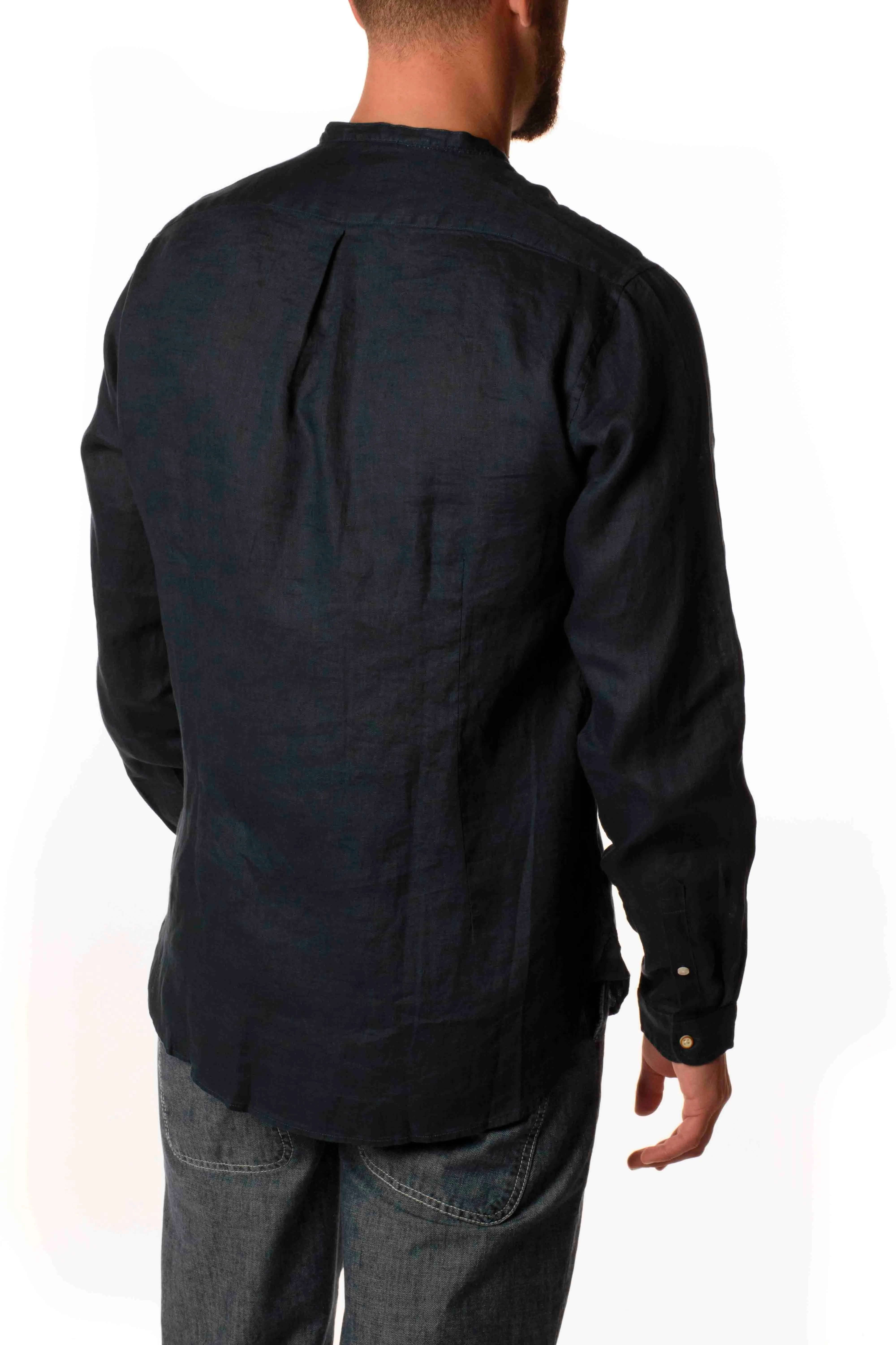 Berna Camicia Lino Coreana Uomo