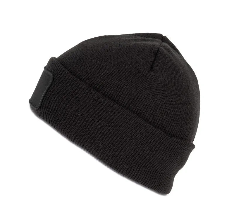 Berretto con patch e fodera Thisulate