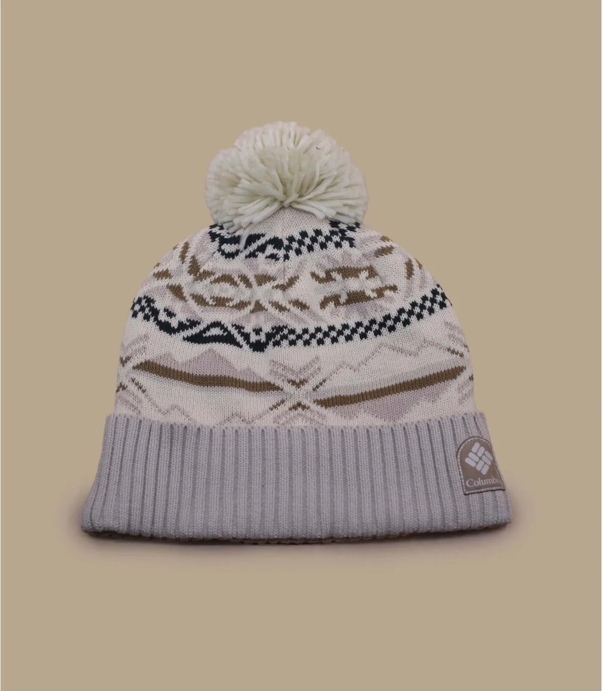 Berretto con pompon beige eco-responsabile  Palmer Peak Pom Beanie chalk     