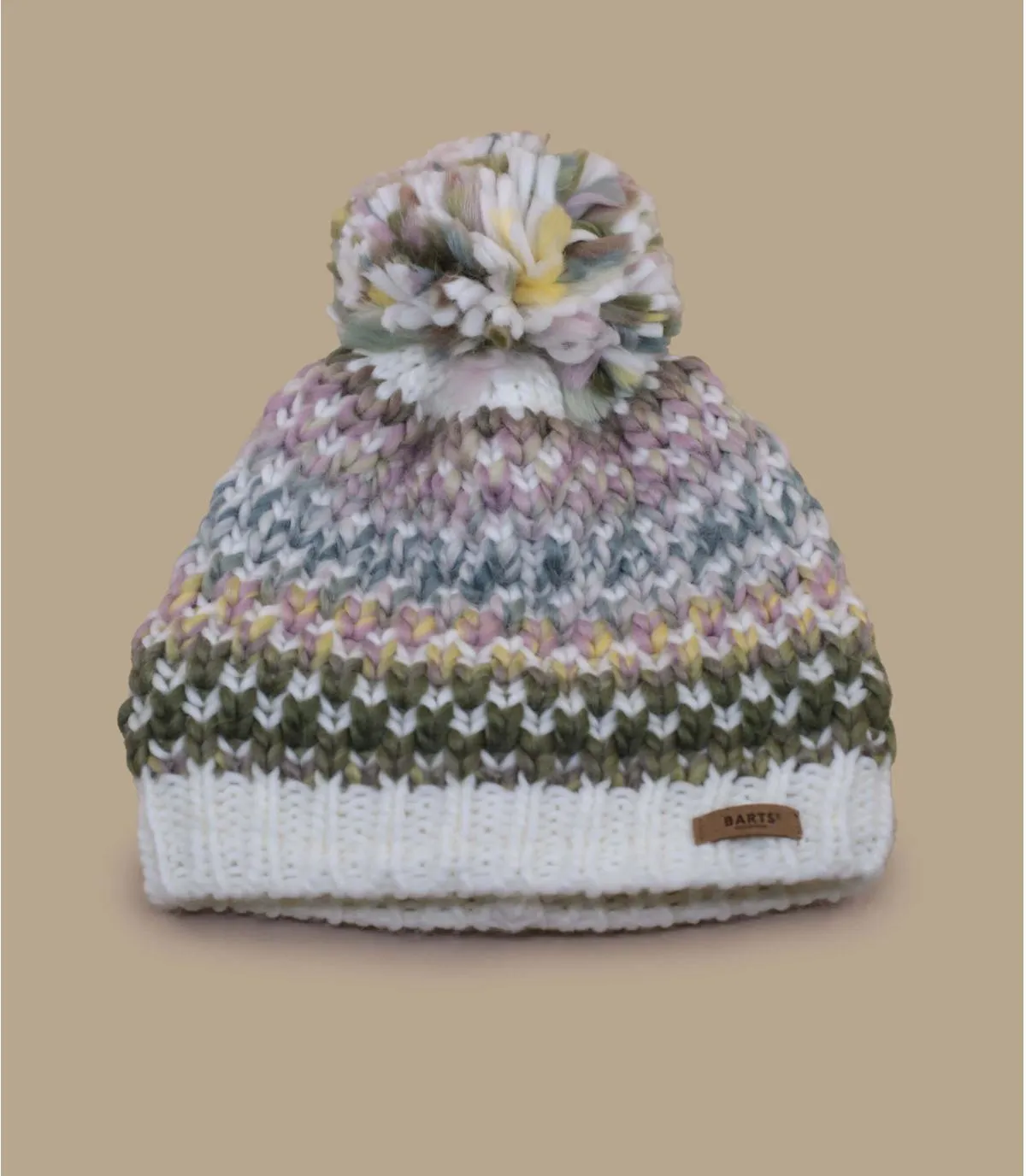 Berretto con pompon verde viola da donna  Nicole Beanie light celadon     