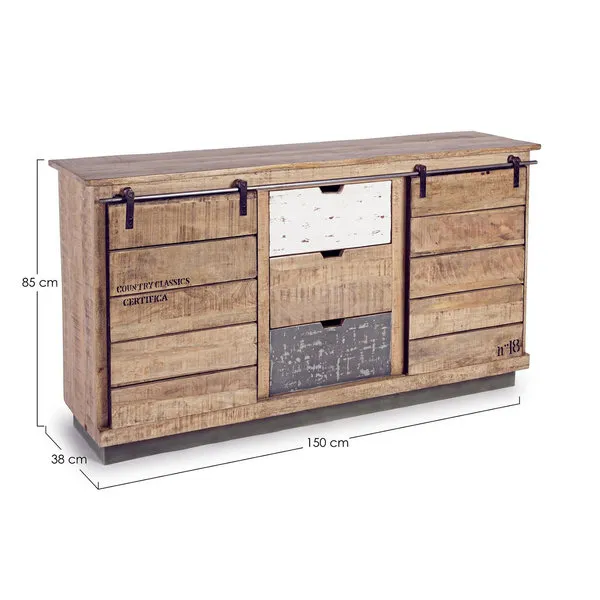 Bizzotto Credenza 2 ante  3 cassetti Tudor