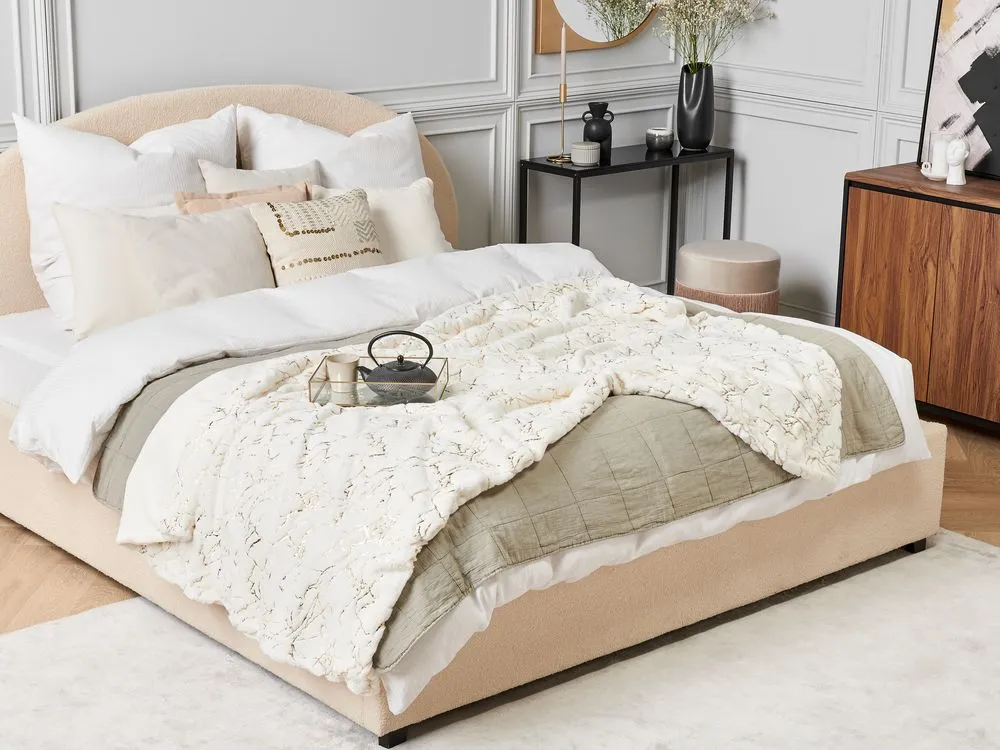 Blanket GODAVARI 130 x 180 cm Cream