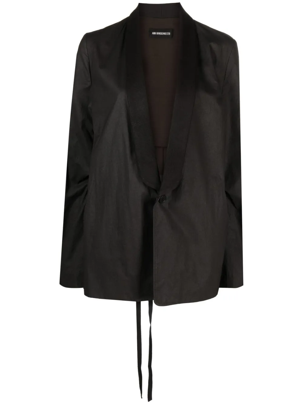 Blazer monopetto oversize in marrone  - donna