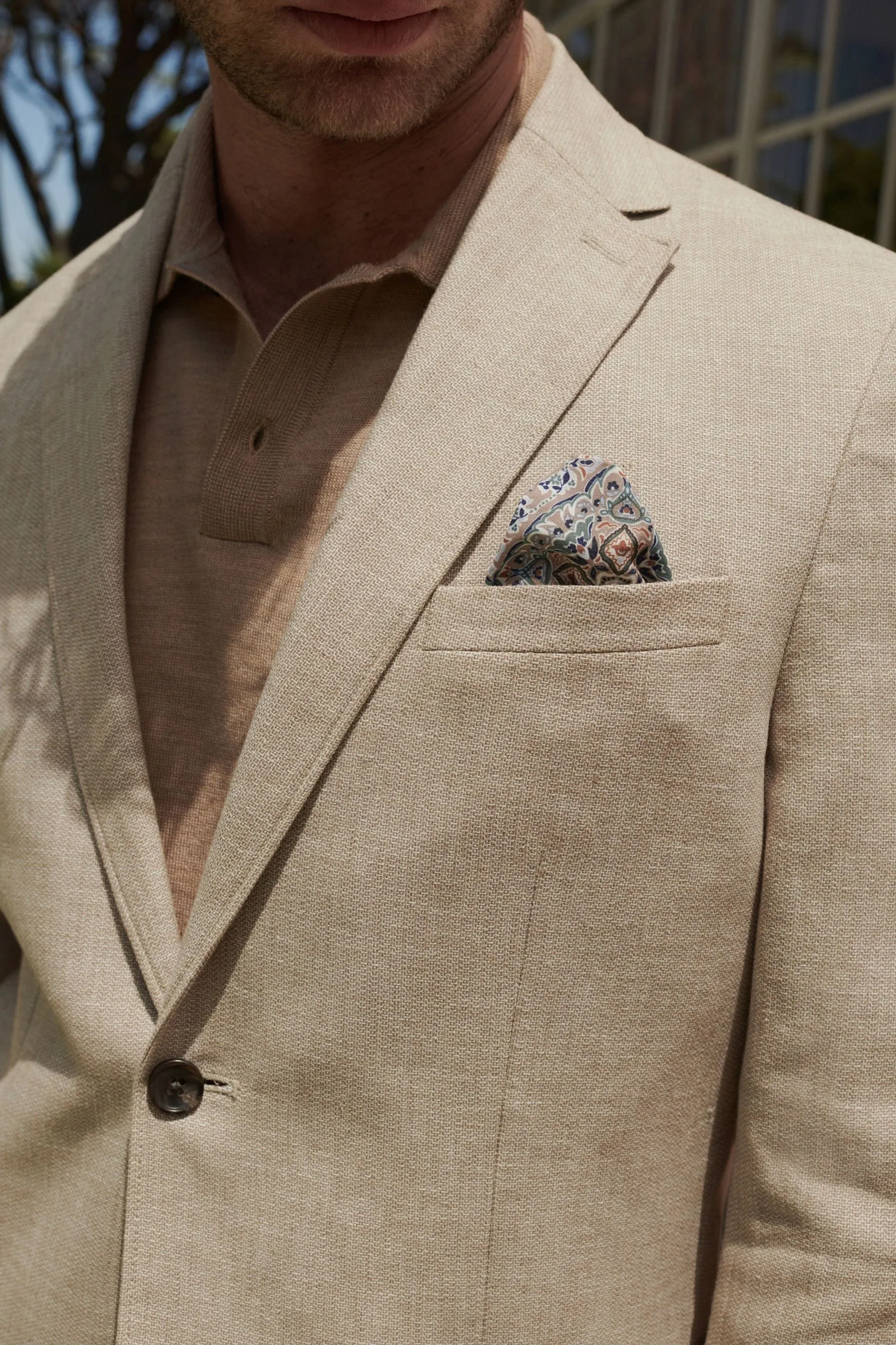 Blazer testurizzato in Blend di lino