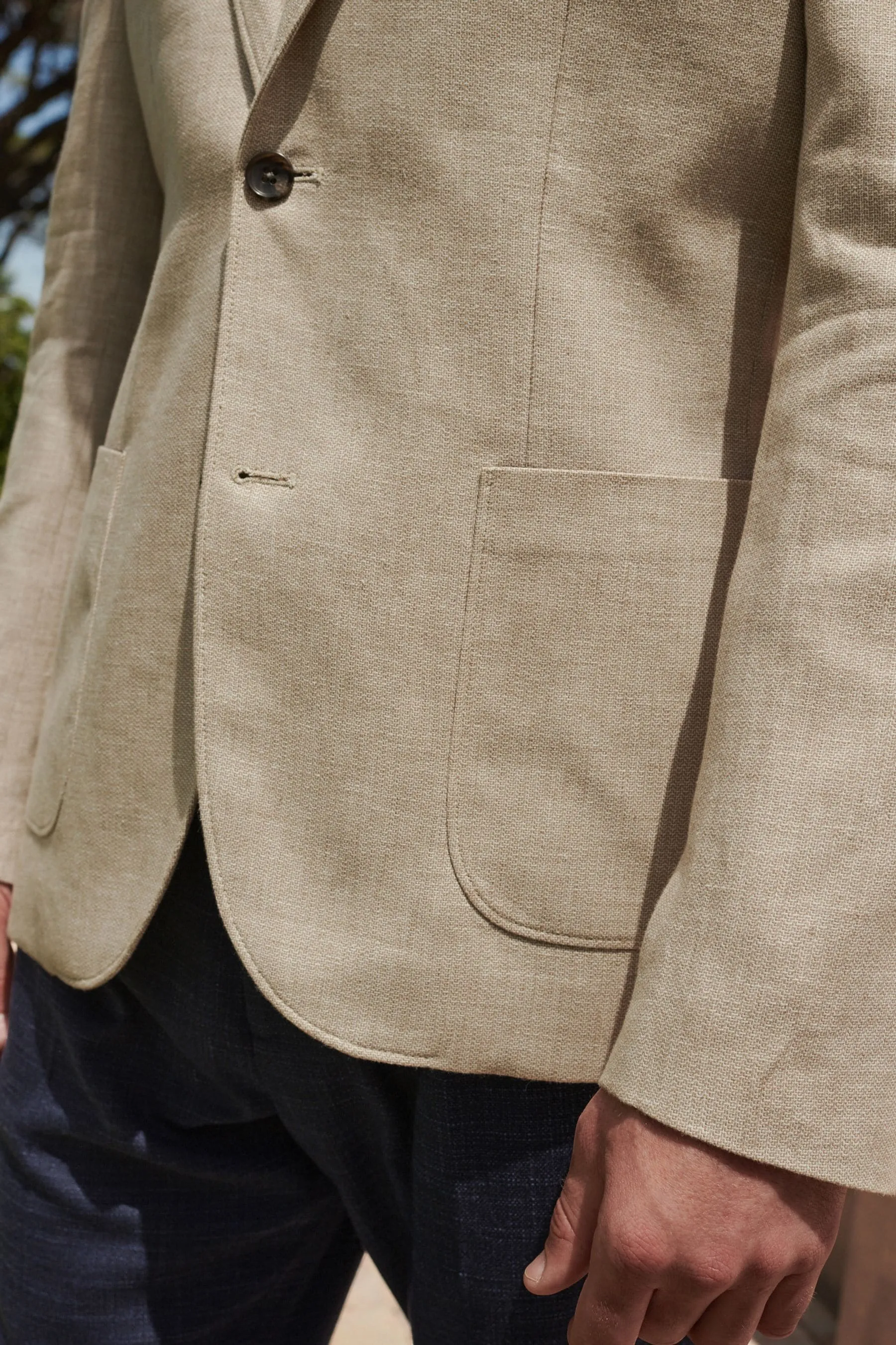 Blazer testurizzato in Blend di lino