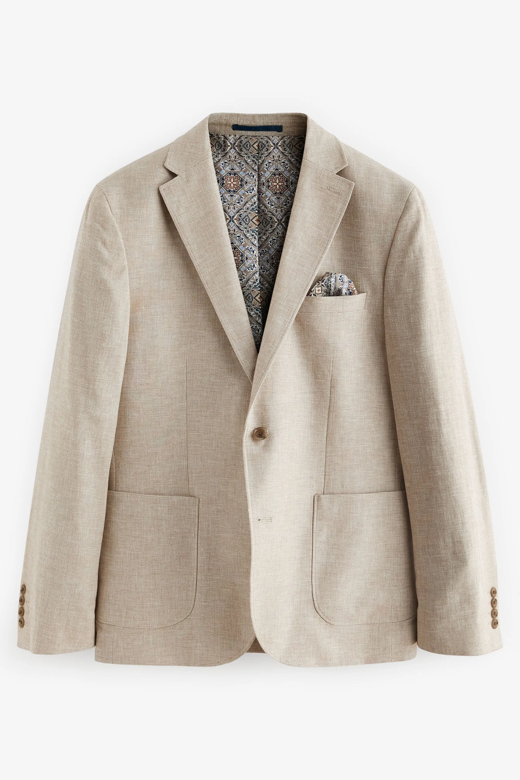 Blazer testurizzato in Blend di lino