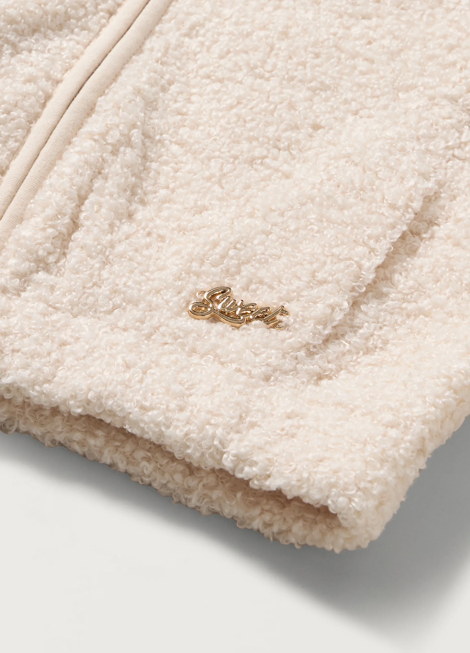 BLUKIDS  Felpa full zip in sherpa bambina
