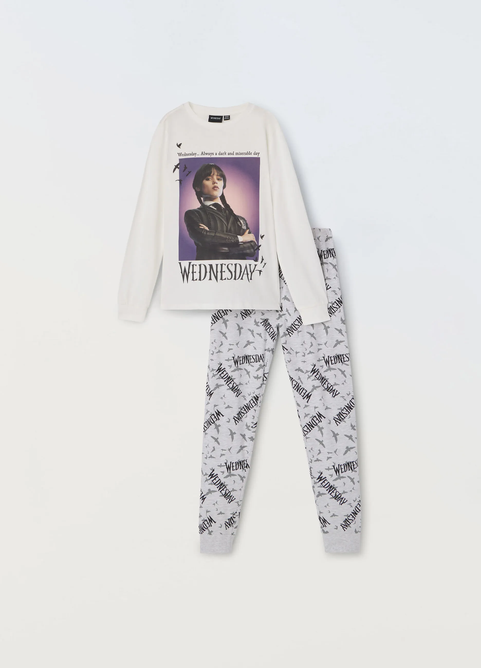 BLUKIDS  Set pigiama lungo in puro cotone ragazza