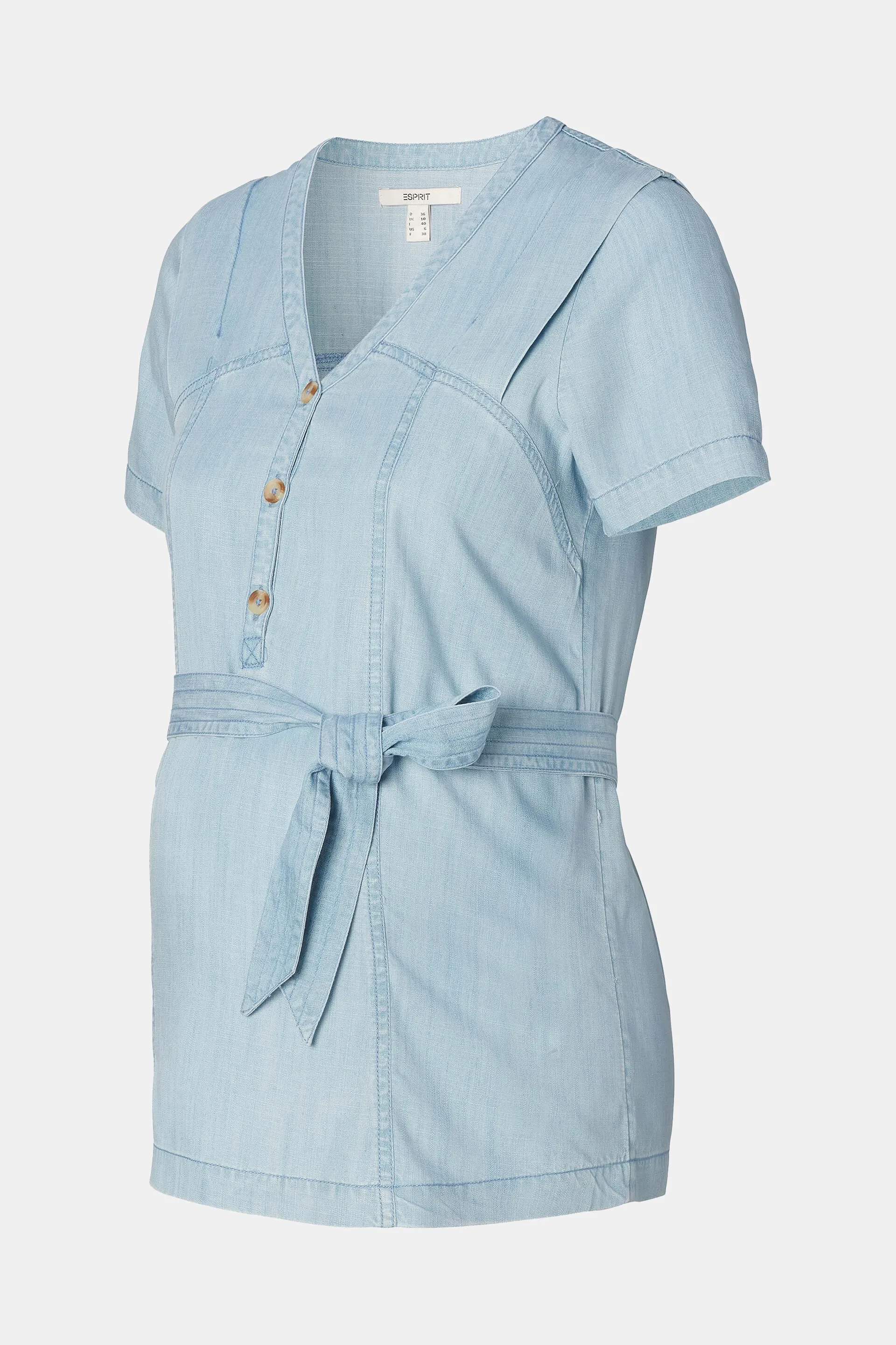 Blusa con scollo a V e bottoni