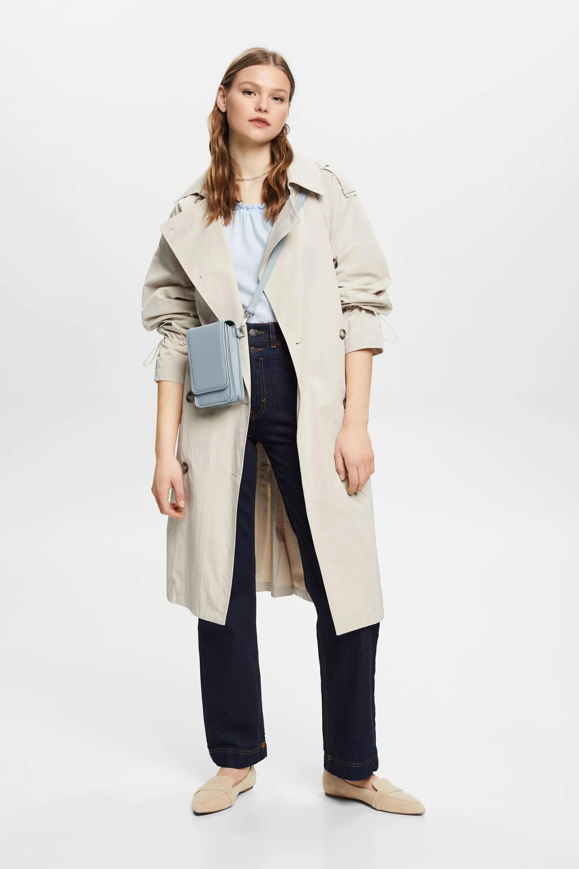 Blusa senza maniche in misto lino