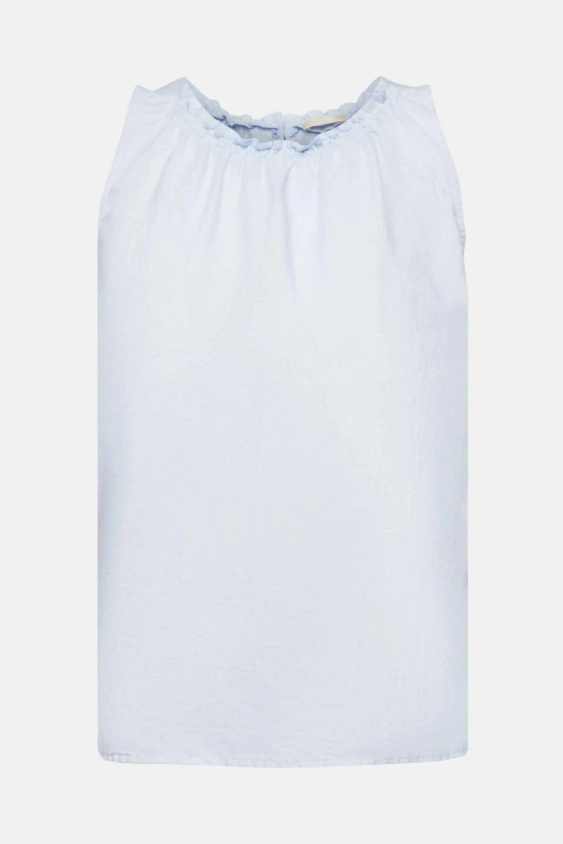 Blusa senza maniche in misto lino