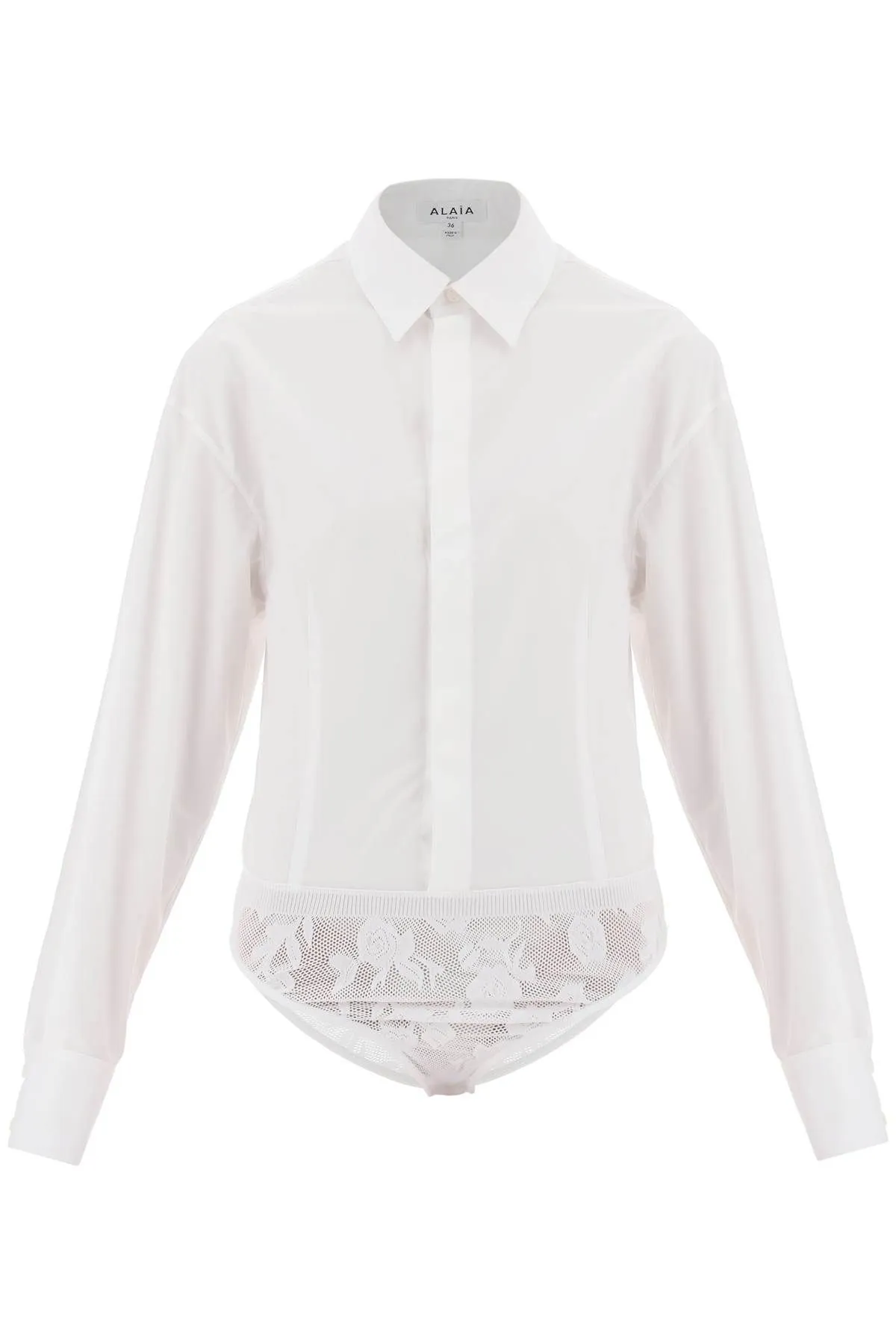 Body a camicia in popeline