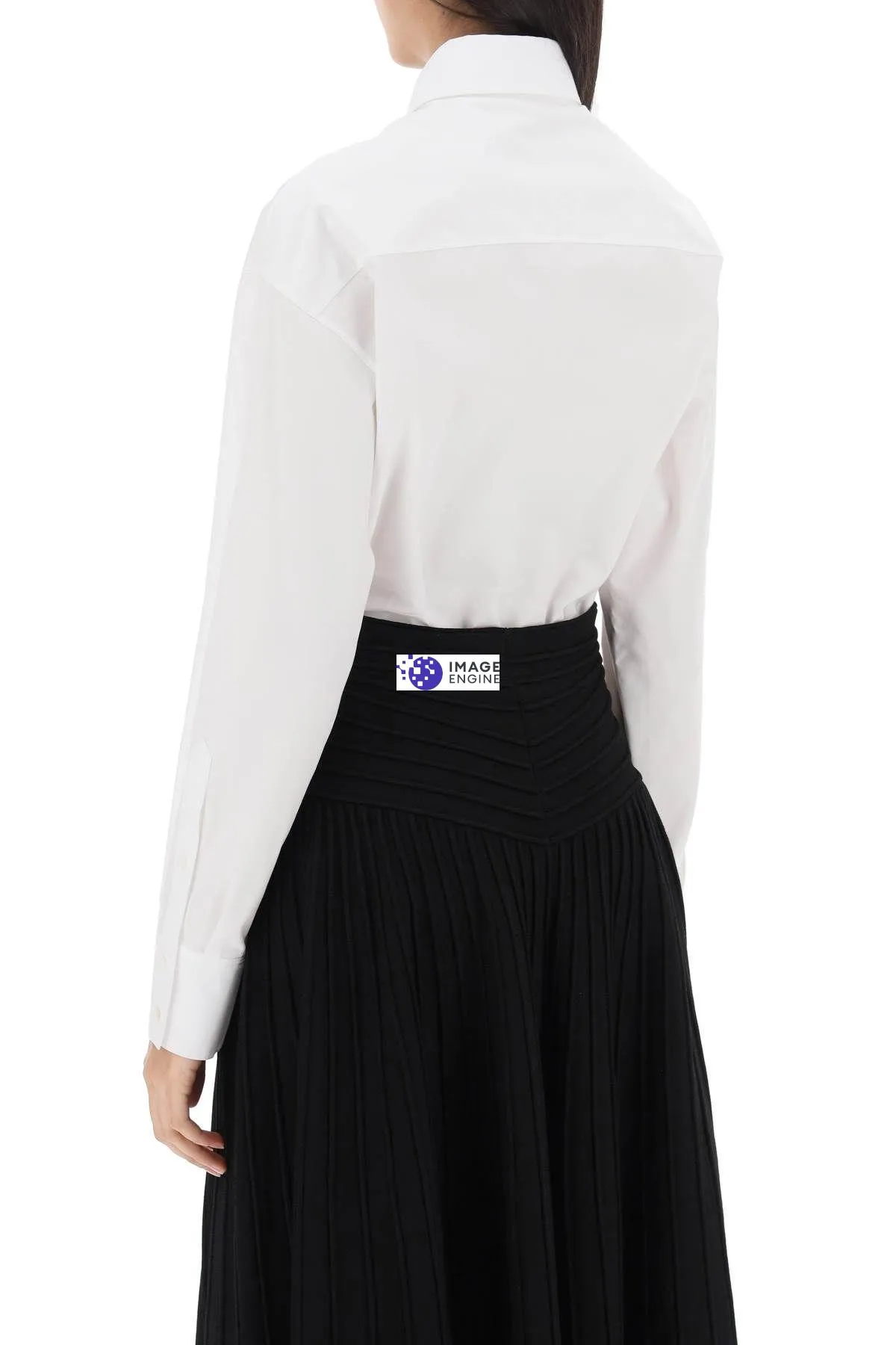 Body a camicia in popeline