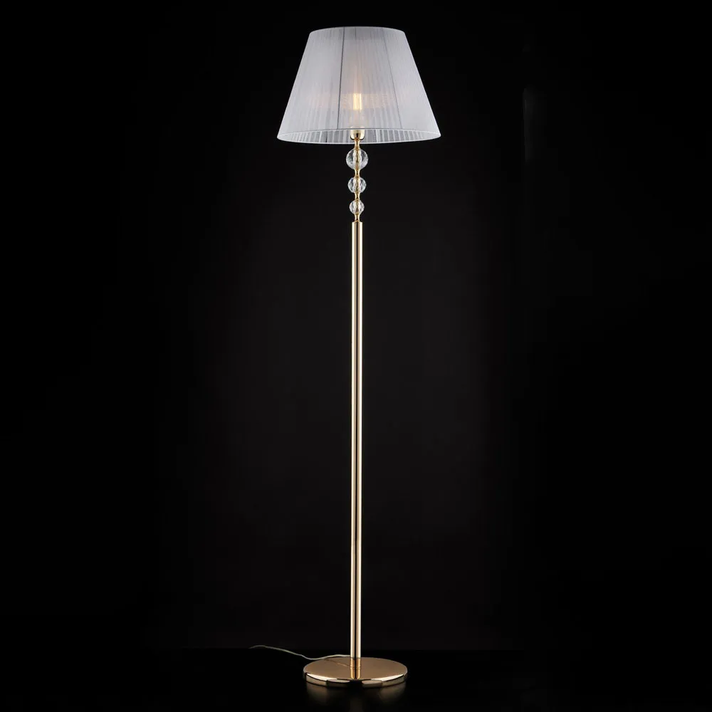 Bonetti Illumina  Lampada da terra classica con struttura in metallo e dettagli in vetro Ruben - 55W