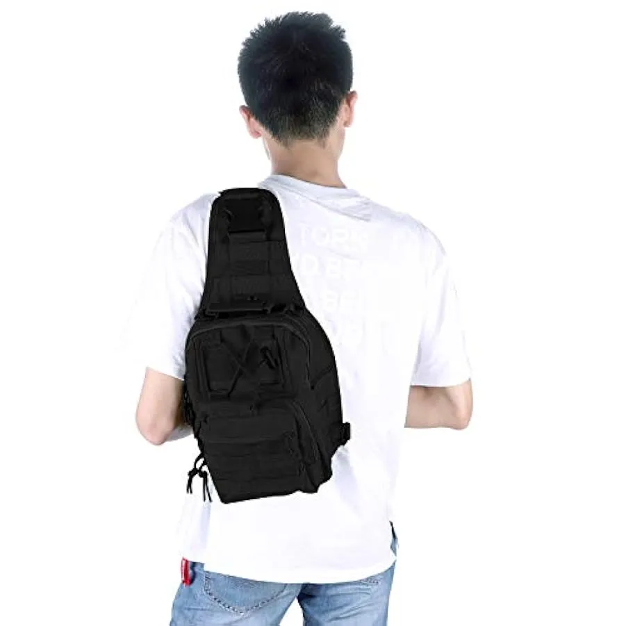 Borsa a tracolla impermeabile per sport al petto, confezione da spalla, portatile, con tasche multiple, per unisex, adulti, adol