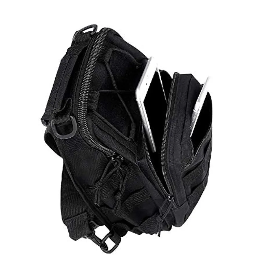 Borsa a tracolla impermeabile per sport al petto, confezione da spalla, portatile, con tasche multiple, per unisex, adulti, adol