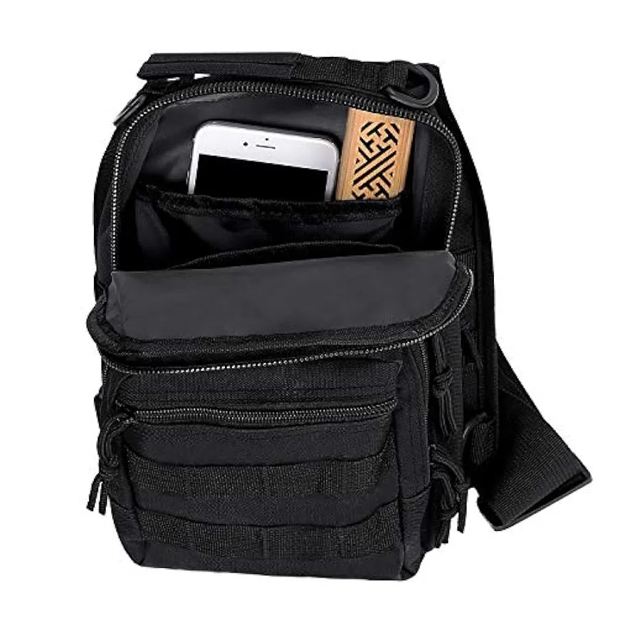 Borsa a tracolla impermeabile per sport al petto, confezione da spalla, portatile, con tasche multiple, per unisex, adulti, adol