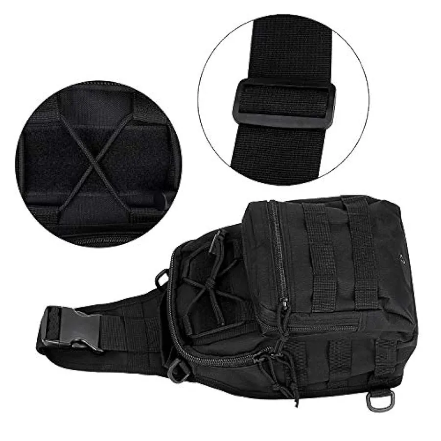 Borsa a tracolla impermeabile per sport al petto, confezione da spalla, portatile, con tasche multiple, per unisex, adulti, adol