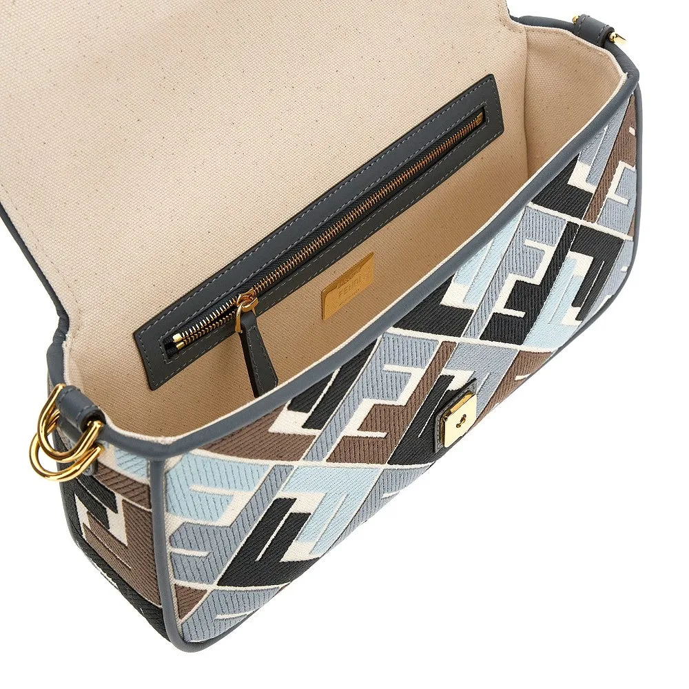 Borsa 'Baguette' media in canvas FF