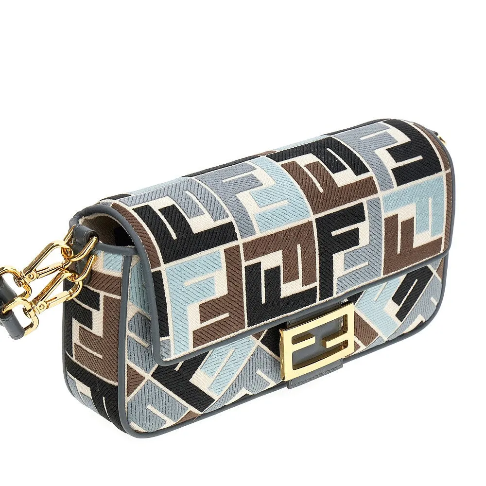 Borsa 'Baguette' media in canvas FF