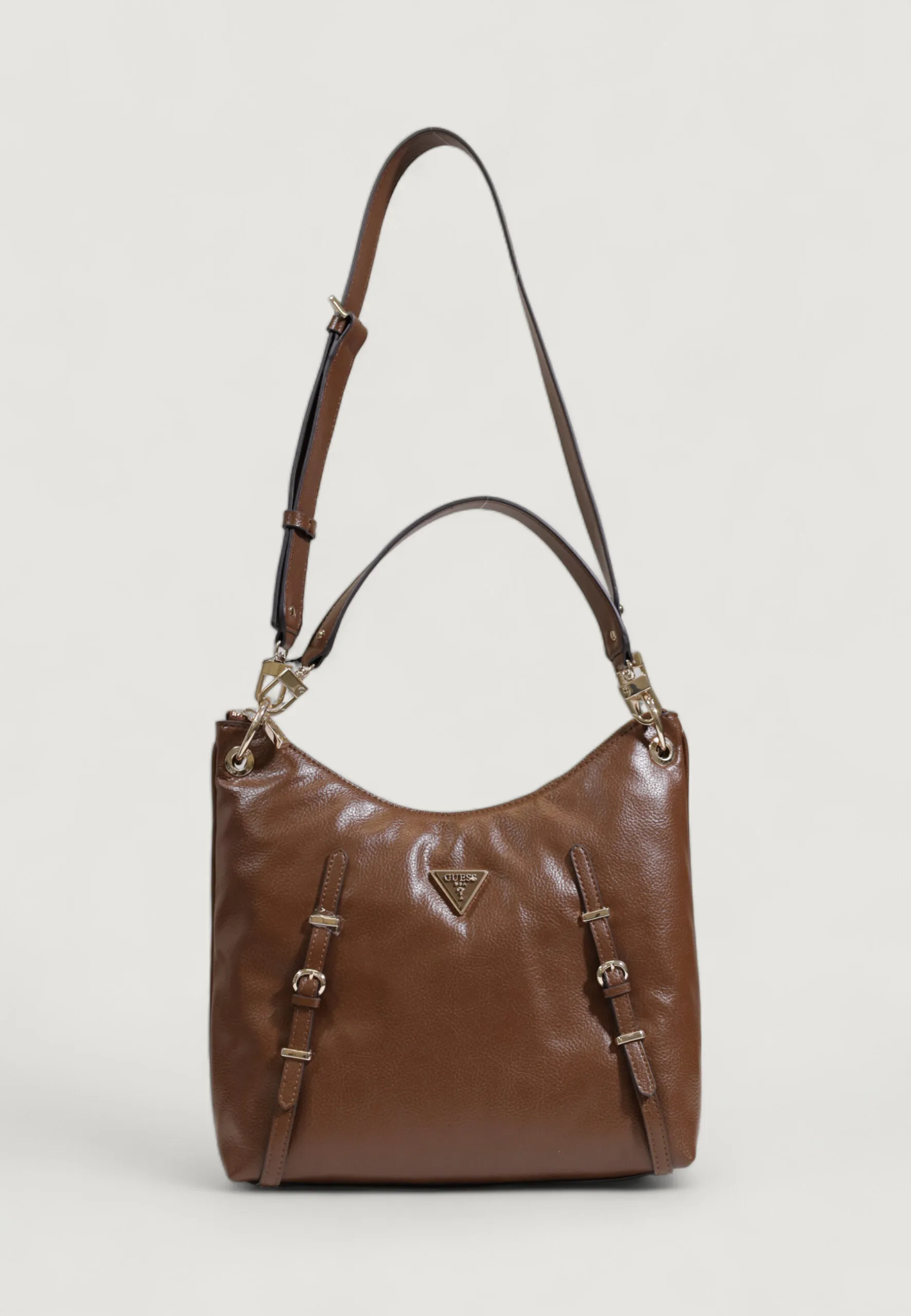 Borsa Guess LEVIA LARGE HOBO Marrone