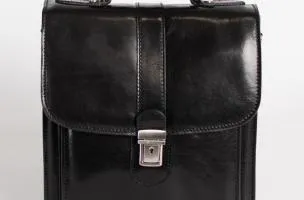 Borsa in pelle naturale Afrodita, nera