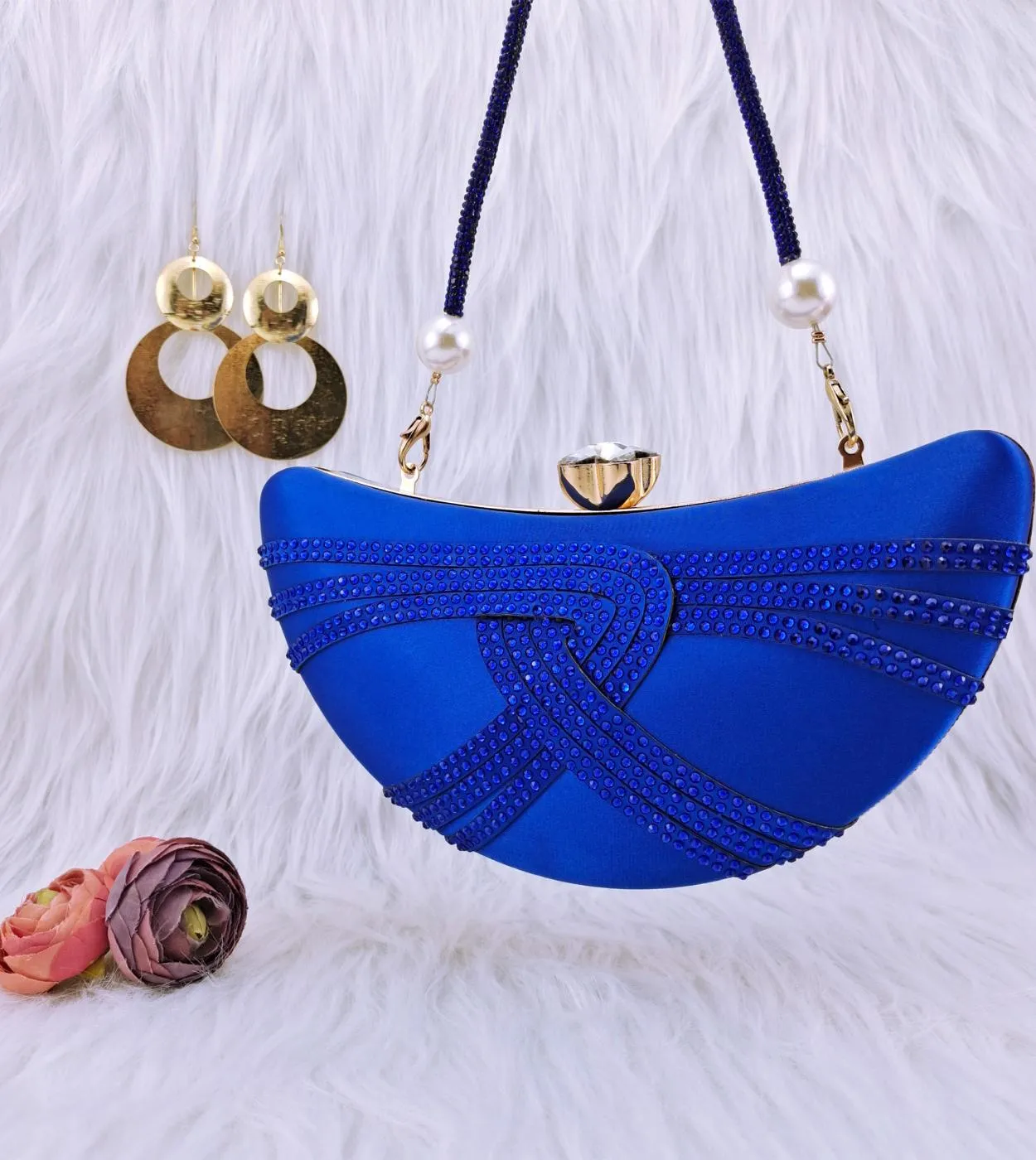 Borsa per scarpe blu cielo Abbina scarpe blu Borsa abbinata Borsa per scarpe maturate blu Party s