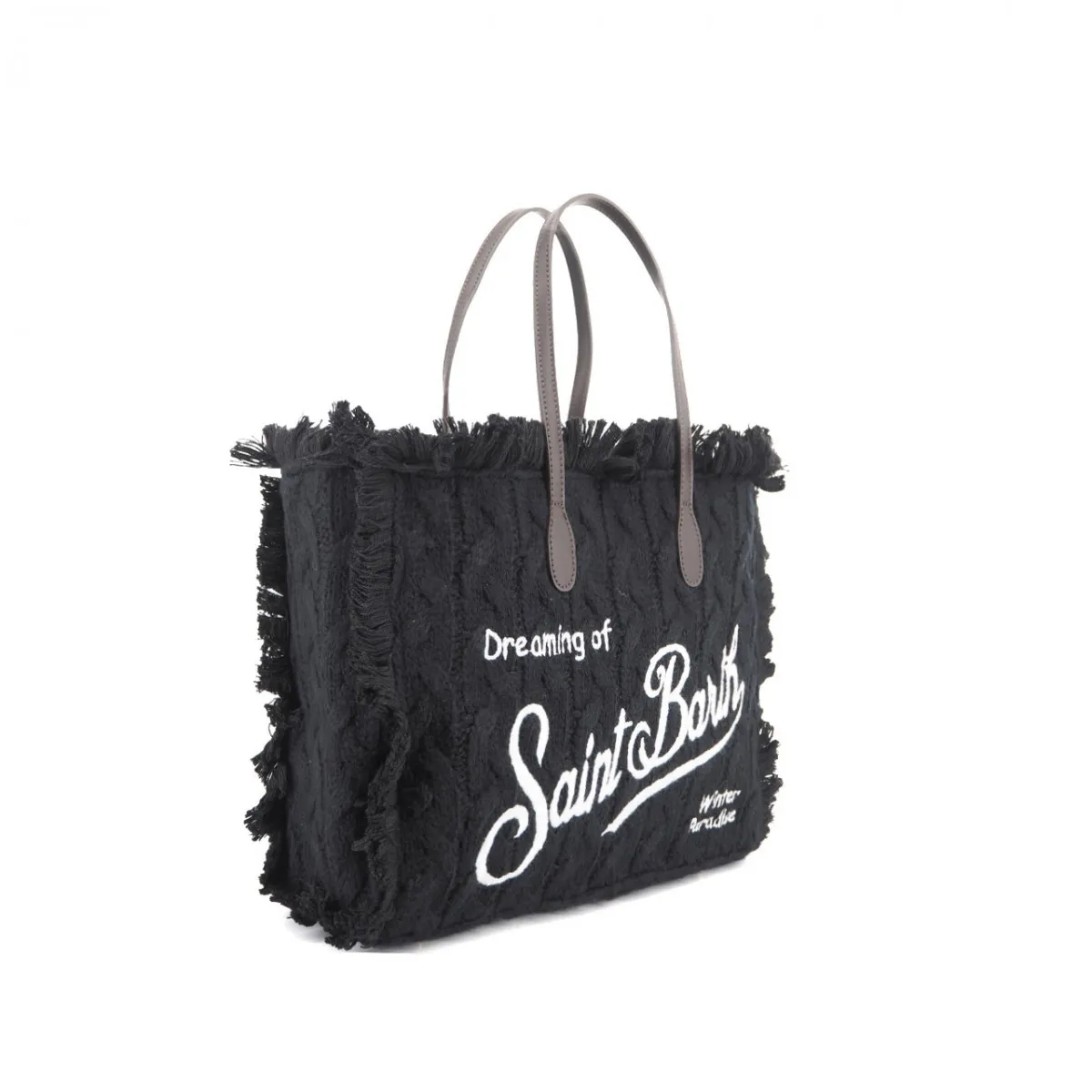 Borsa Vanity Braid Tricot Nero