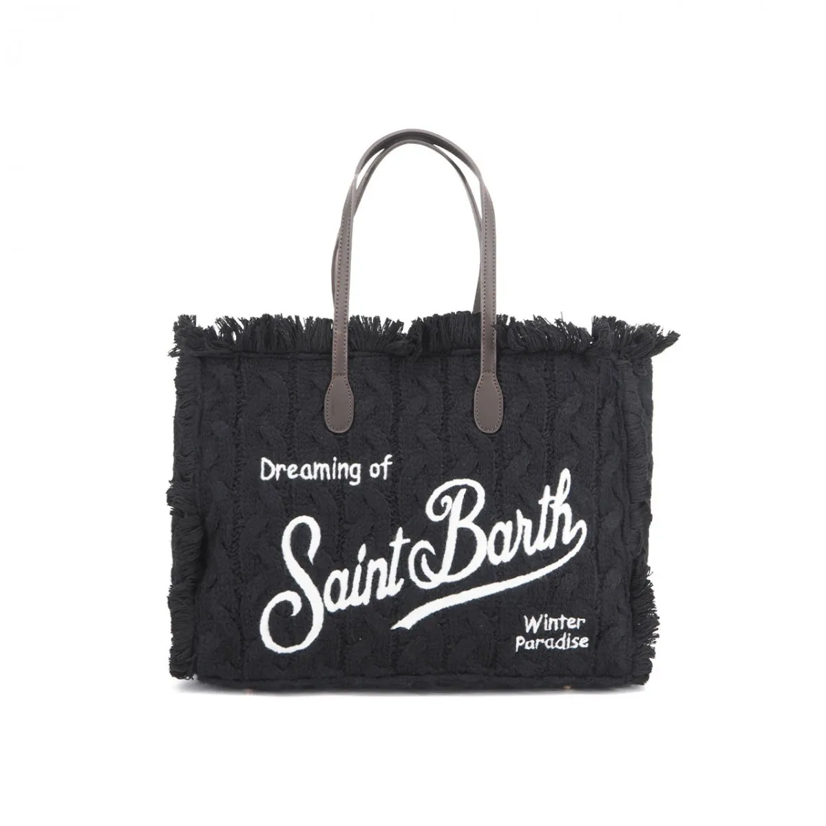 Borsa Vanity Braid Tricot Nero