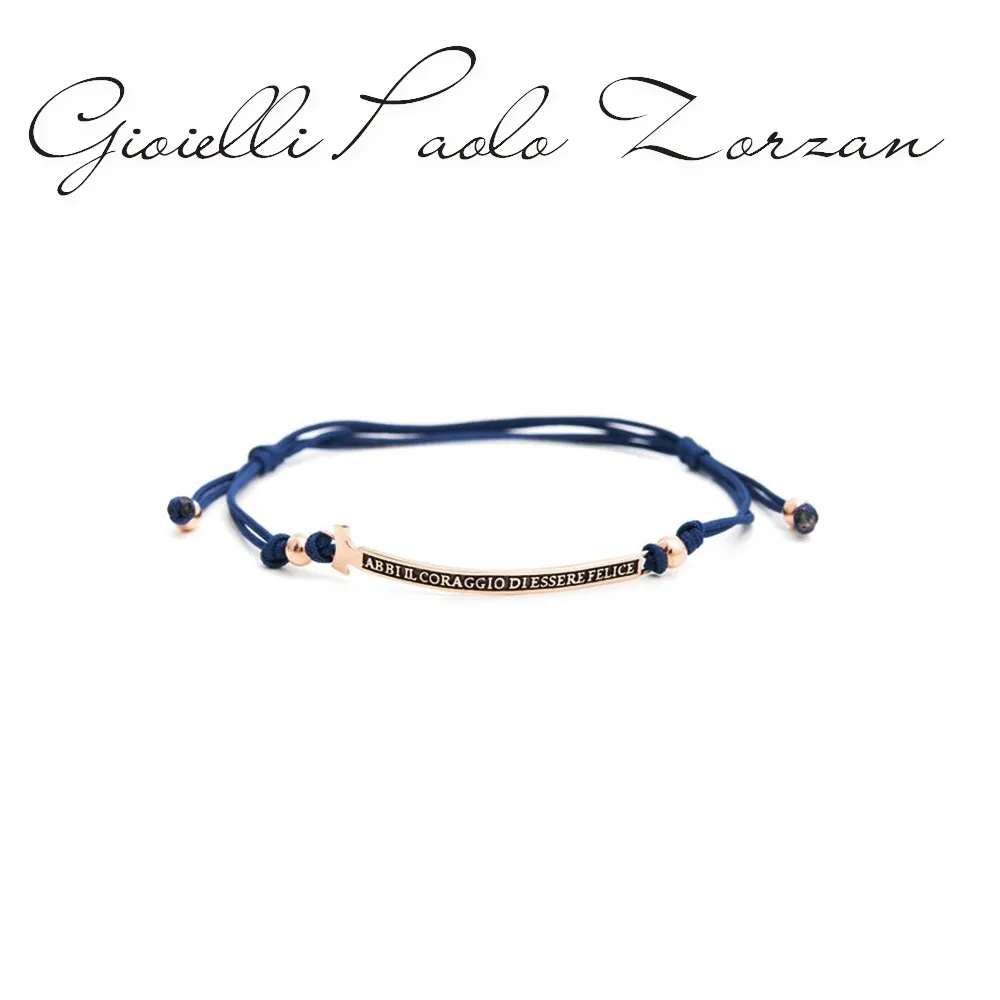 Bracciale Agios Unisex Agios Gioielli Religiosi Felix Cordoncino blu’ AGI 267/B-R-B