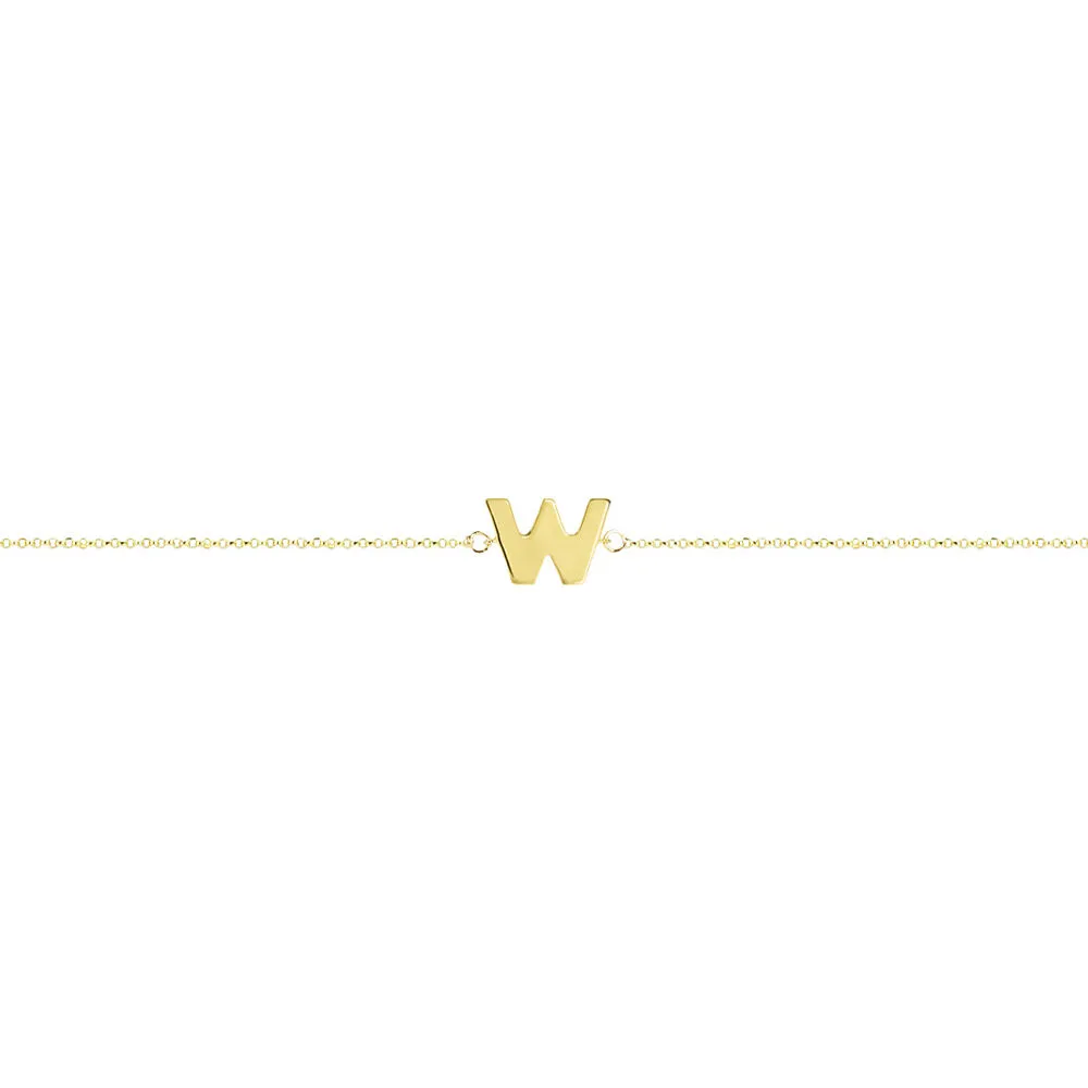 Bracciale Lettera W Beverly Oro Giallo 375/1000 16 cm 1432959