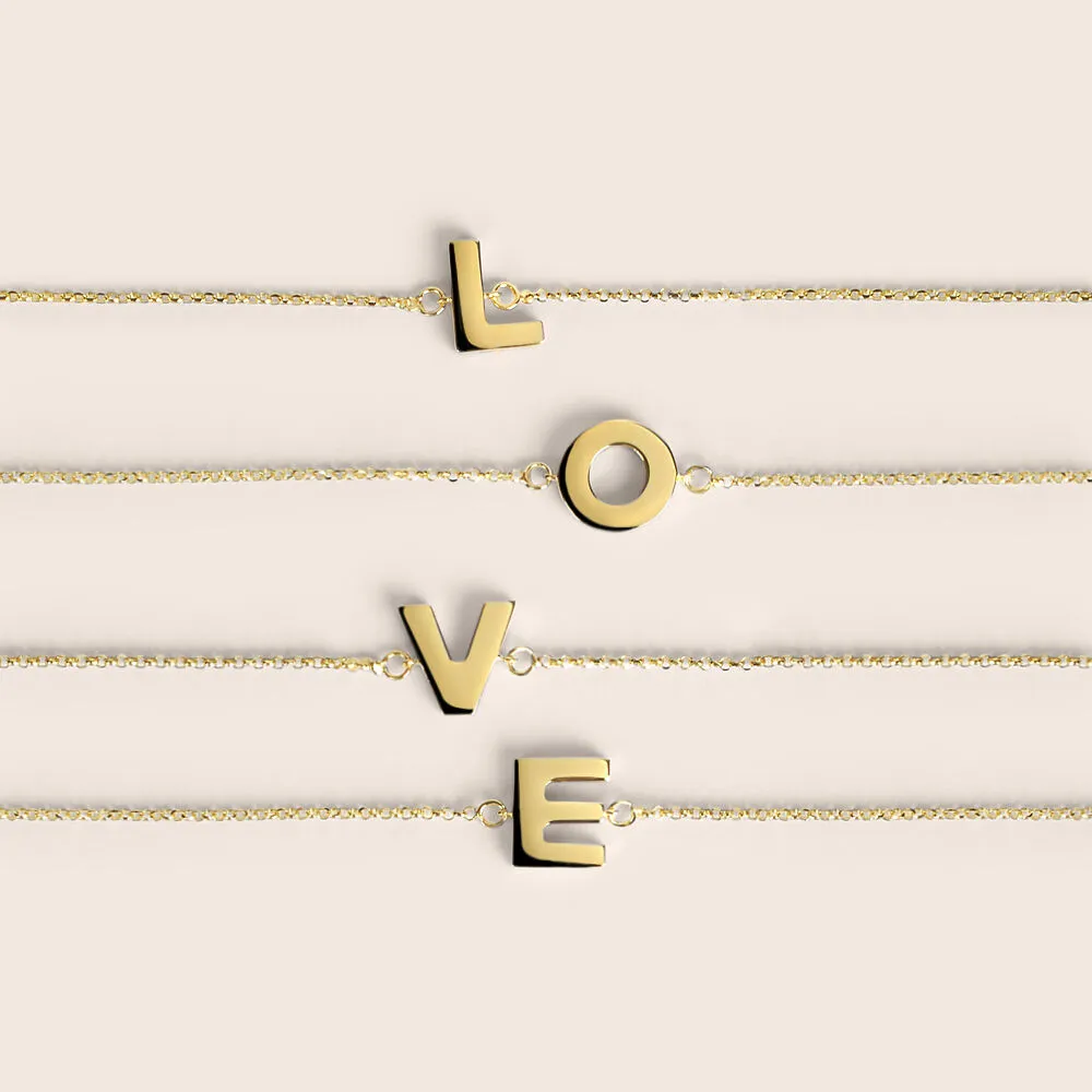 Bracciale Lettera W Beverly Oro Giallo 375/1000 16 cm 1432959