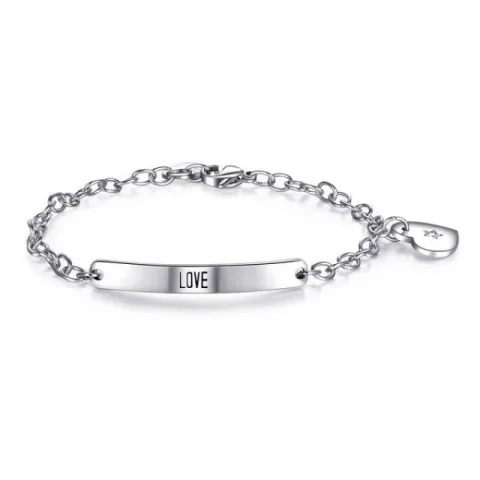 Bracciale S'Agapò by BrosWay collezione HAPPY in acciaio con scritta Love