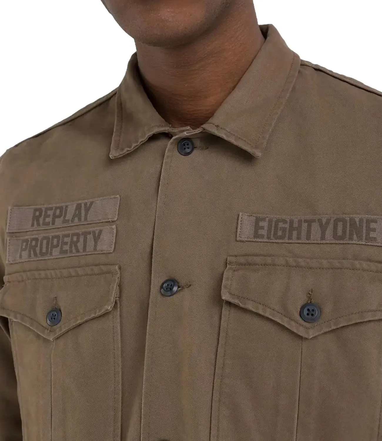 Brand REPLAY Camicia sahariana Replay beige tortora