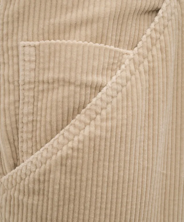 Brunello Cucinelli Pantaloni di velluto beige M280DH0660