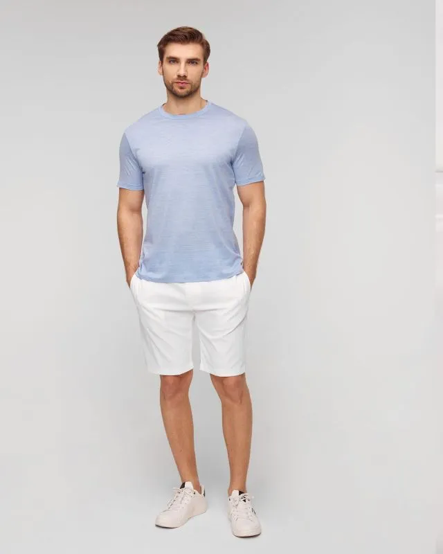 Błękitny T-shirt z jedwabiem męski Paul&Shark Silk T-shirt 24411000-223