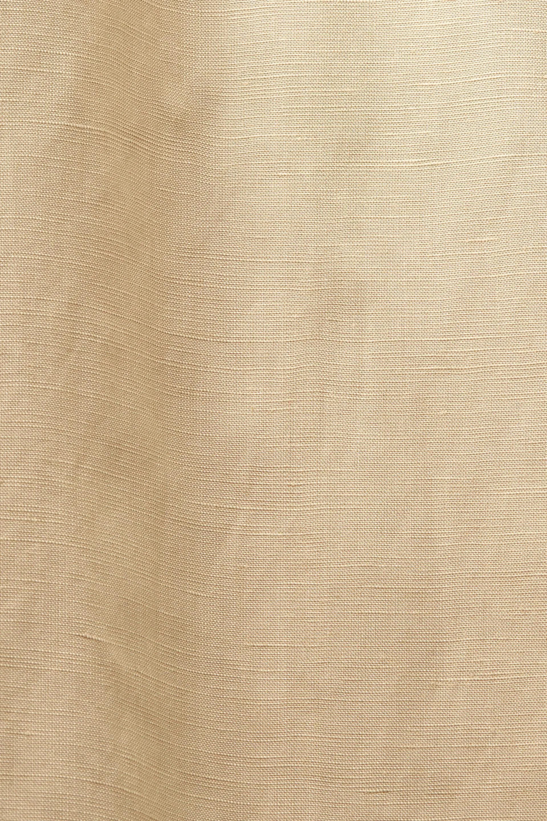Camicia a maniche corte in misto lino