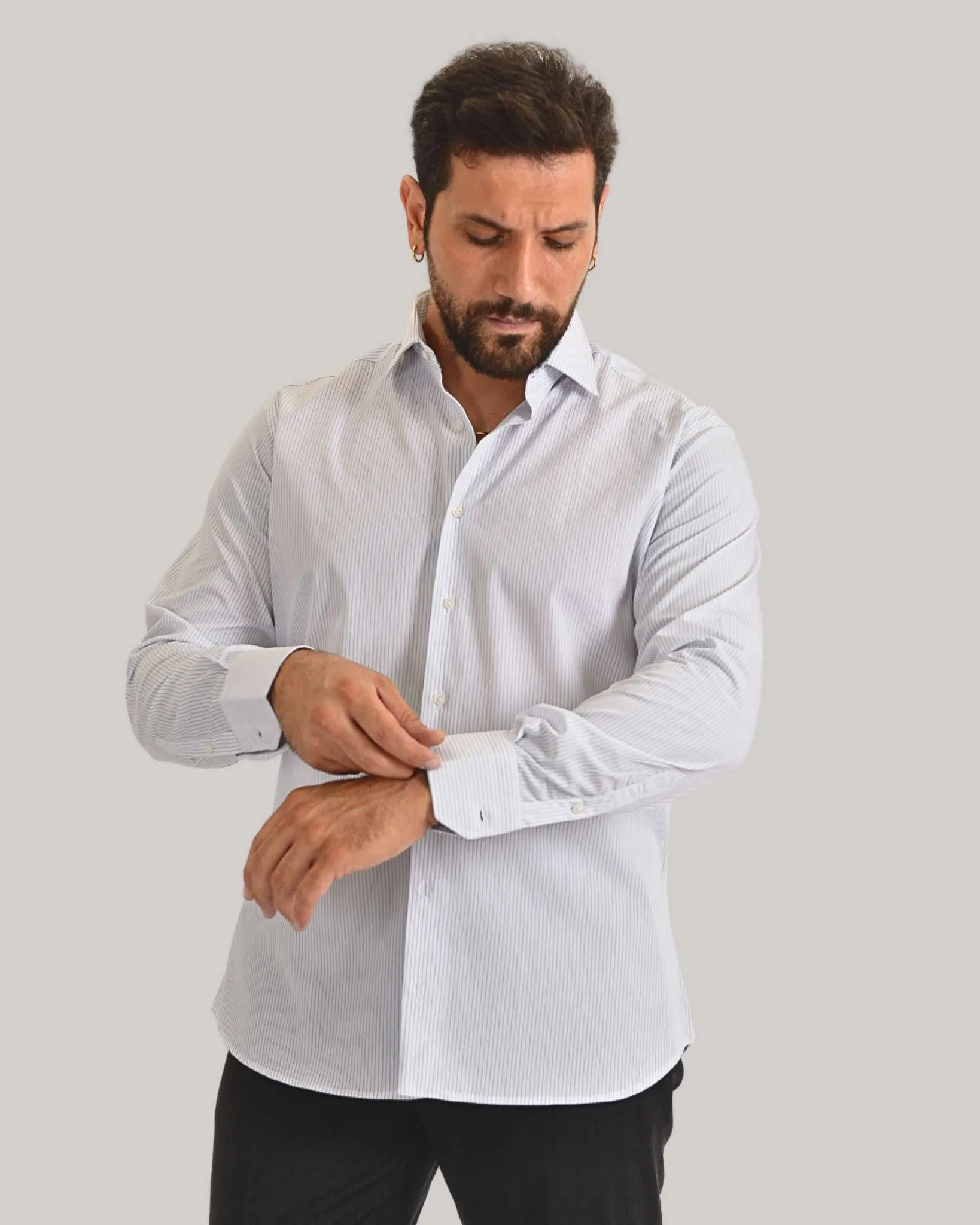 Camicia Classica Regular Fit Rigata