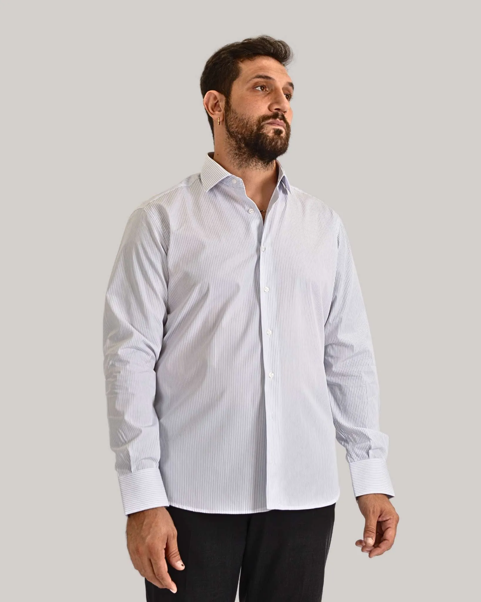 Camicia Classica Regular Fit Rigata