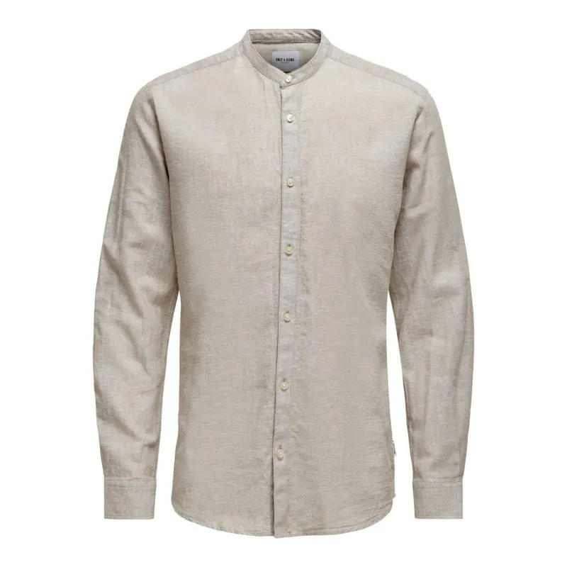 CAMICIA DA UOMO COLLETTO ALLA COREANA ONLY & SONS
