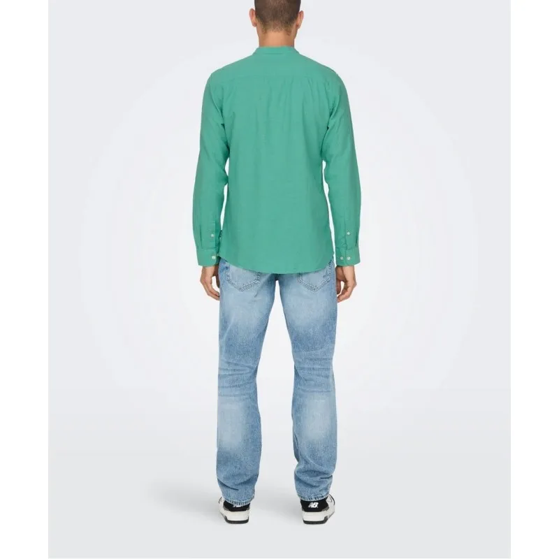 CAMICIA DA UOMO COLLETTO ALLA COREANA ONLY & SONS