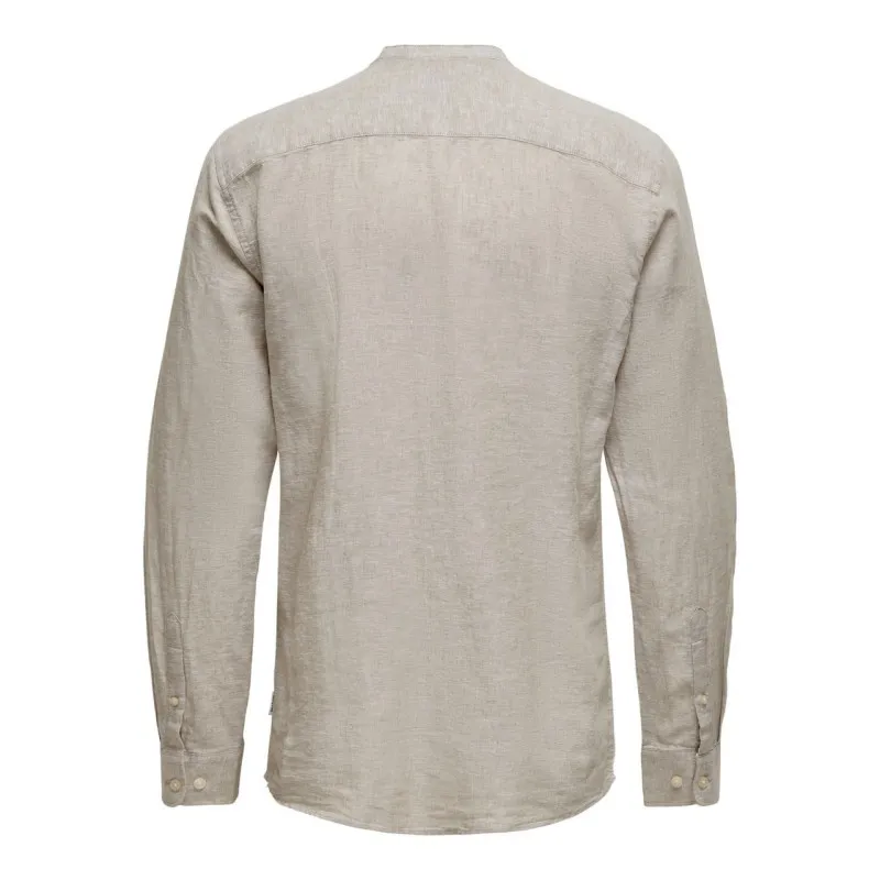CAMICIA DA UOMO COLLETTO ALLA COREANA ONLY & SONS