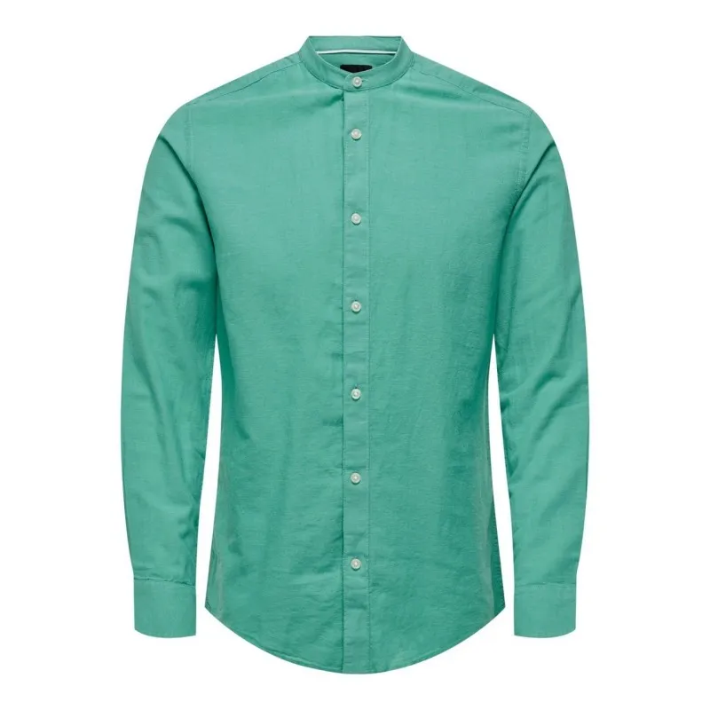 CAMICIA DA UOMO COLLETTO ALLA COREANA ONLY & SONS