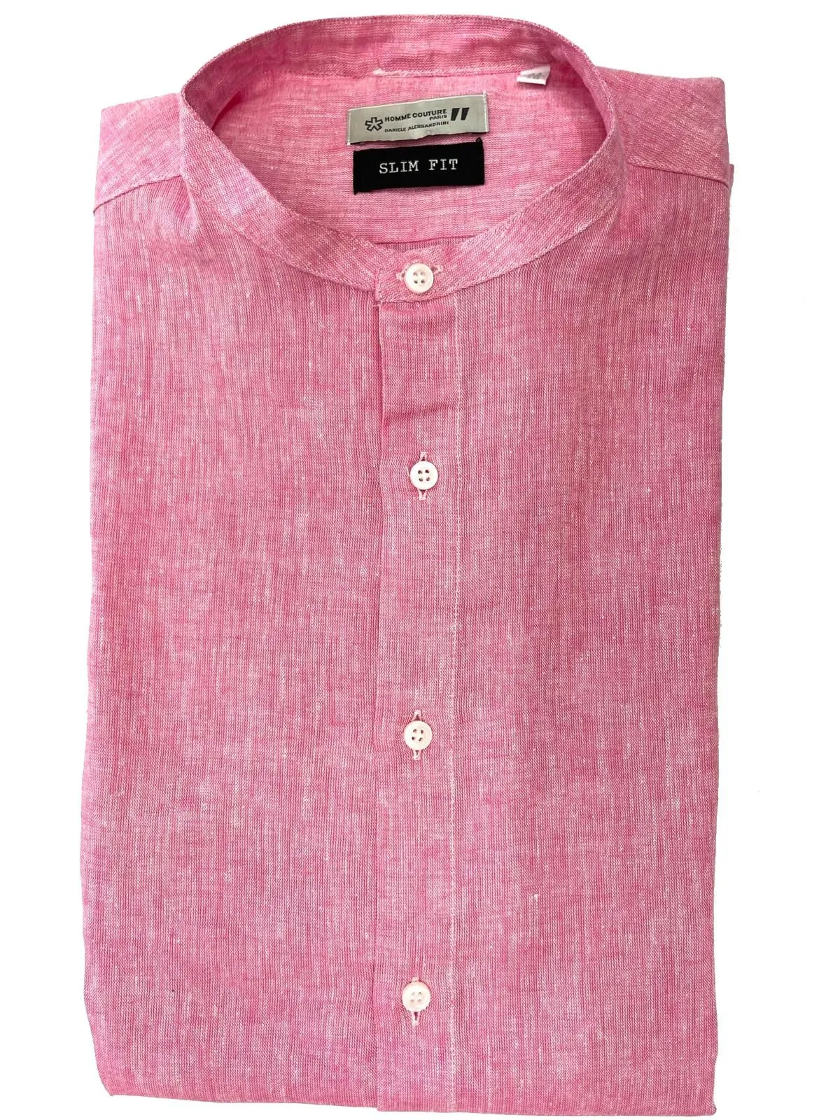 CAMICIA ROSA IN LINO E COTONE