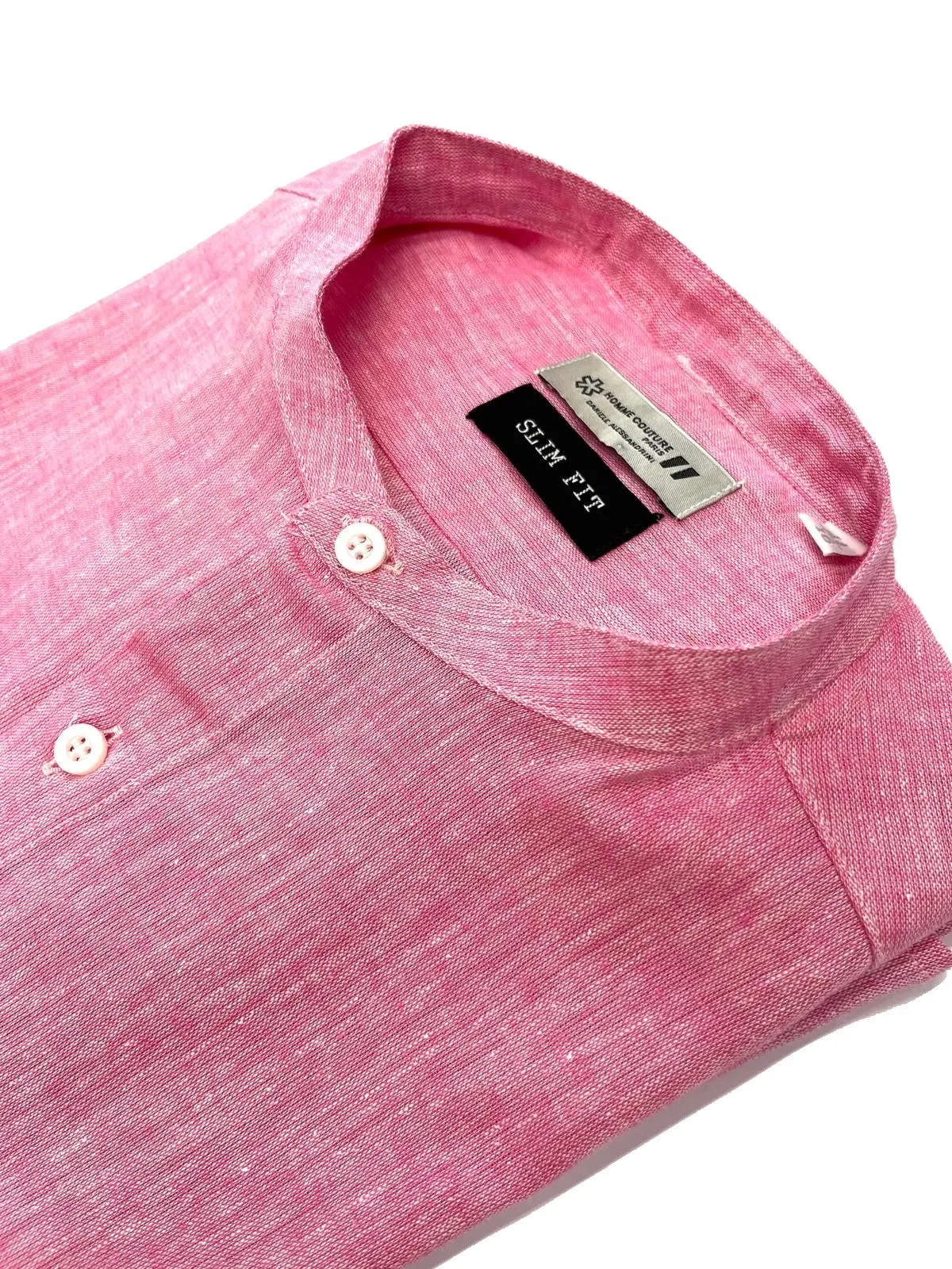 CAMICIA ROSA IN LINO E COTONE