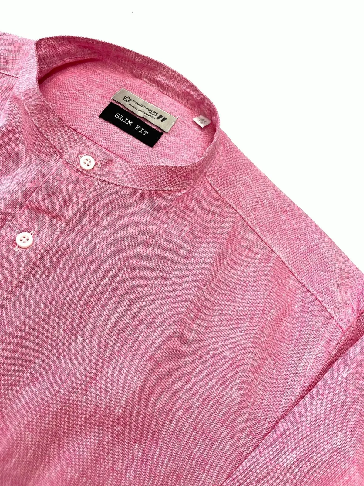 CAMICIA ROSA IN LINO E COTONE